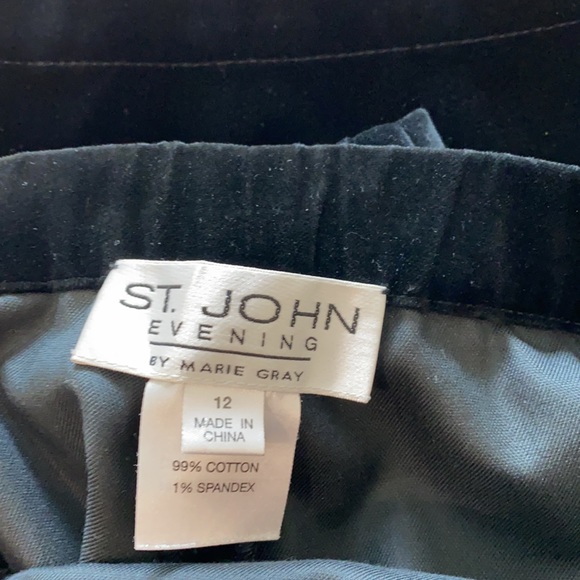 St John Evening Velvet Cocktail Pant - Picture 2 of 6